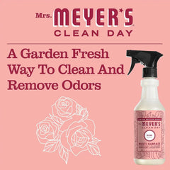MRS. MEYER'S CLEAN DAY Multi-Surface Cleaner, Rose, 16 fl oz, 6 Pack | Removes Dirt and Freshens Surfaces, Everyday Use, All-Purpose Cleaner, Cruelty Free, Made with Essential Oils