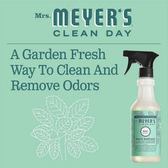 Mrs. MEYER'S CLEAN DAY Multi-Surface Everyday Cleaner, Mint Scent, 16 Fl Oz Bottle (Pack of 6)