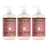 MRS. MEYER'S CLEAN DAY Liquid Hand Soap, Cruelty Free, Rosemary Scent, 12.5 oz- Pack of 3 | Moisturizing Liquid Hand Soap, Softens and Cleans Hands, Cruelty Free, Made with Essential Oils, Olive Oil, and Aloe Vera