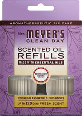 MRS. MEYER'S CLEAN DAY Scented Oil Refills, Compassion Flower, 2 Refills | Air Freshener Refills for Home, 0.67oz Recyclable Glass Refills, Works with Mrs. Meyer's Plug In Diffuser (Sold Separately)