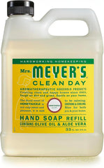 MRS. MEYER'S CLEAN DAY Hand Soap Refill, Made With Essential Oils, Biodegradable Formula, Honeysuckle, 33 Fl. Oz - Pack Of 2