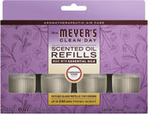 MRS. MEYER'S CLEAN DAY Scented Oil Refills, Compassion Flower, 4 Refills | Air Freshener Refills for Home, 0.67oz Recyclable Glass Refills, Works with Mrs. Meyer's Plug In Diffuser (Sold Separately)