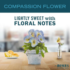 MRS. MEYER'S CLEAN DAY Laundry Detergent, Compassion Flower, 64 fl oz | Brightens Colors, Removes Tough Stains, Up to 64 Loads a Bottle, Made with Essential Oils and Stain-Fighting Enzymes