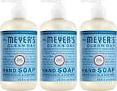 MRS. MEYER'S CLEAN DAY Hand Soap, Rain Water Scent, 12.5 Fl Oz Bottle - 3 Pack | Moisturizing Liquid Hand Soap, Softens and Cleans Hands, Cruelty Free, Made with Essential Oils, Olive Oil, and Aloe Vera