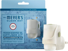 MRS. MEYER'S CLEAN DAY Scented Oil, Rain Water, 1 Warmer and Refill | Freshens Home with Premium Scent, Plug-In, Diffuser & Air Freshener Kit, Recyclable Glass Refills, 67 fl oz Refill