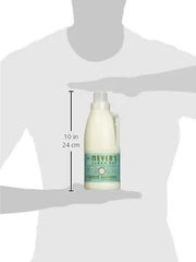 MRS. MEYER'S CLEAN DAY Liquid Fabric Softener, Basil, 32 fl oz, 6 Pack | Softens and Freshens Laundry, Reduces Static, Up to 32 Loads per Bottle, Cruelty Free, Made with Essential Oils