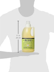 MRS. MEYER'S CLEAN DAY Laundry Detergent, Lemon Verbena, 64 fl oz, 2 Pack | Brightens Colors, Removes Tough Stains, Up to 64 Loads a Bottle, Made with Essential Oils and Stain-Fighting Enzymes