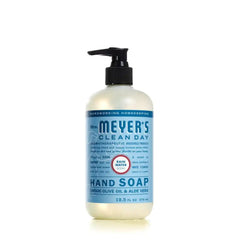 MRS. MEYER'S CLEAN DAY Hand Soap, Made with Essential Oils, Rain Water, 12.5 fl. oz - Pack of 6 | Moisturizing Liquid Hand Soap, Softens and Cleans Hands, Cruelty Free, Made with Essential Oils, Olive Oil, and Aloe Vera