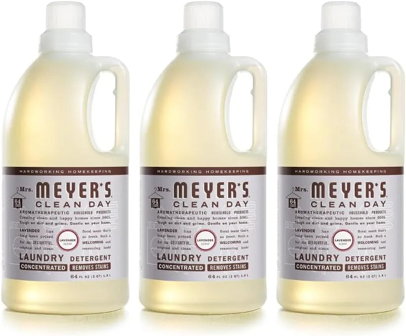 Mrs. Meyer’s Clean Day Lavender Laundry Detergent Concentrated Loads Per Bottle (64 Fl Oz (Pack of 3))