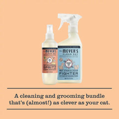 MRS. MEYER'S CLEAN DAY Cat Care Kit, White Peach and Coconut Leaf | Fights Pet Smells and Messes in Home, Includes Cat Deodorizing Spritz, White Peach and Pet Stain & Odor Fighter, Coconut Leaf