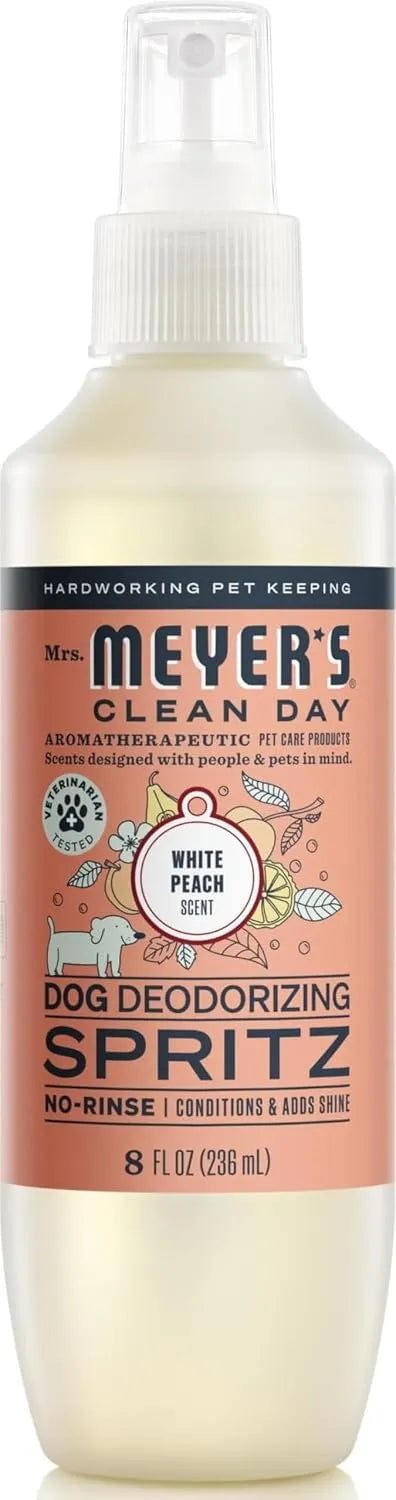 MRS. MEYER'S Clean Day Dog Deodorizing Spray, White Peach Scent, 8oz