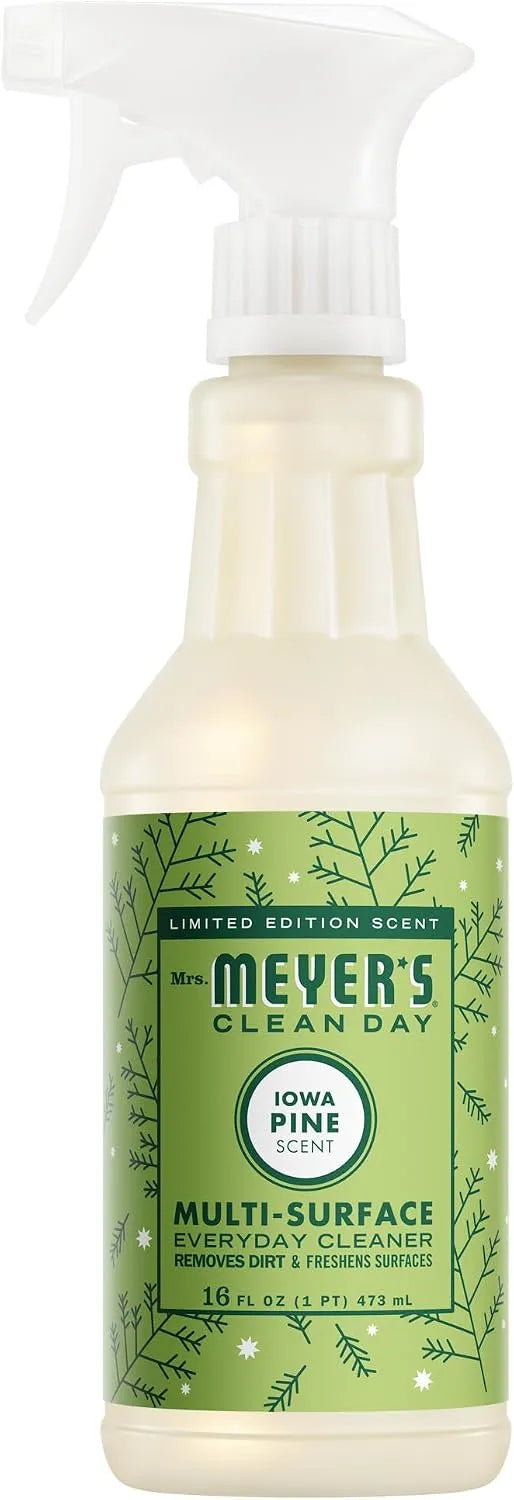 MRS. MEYER'S CLEAN DAY Multi-Surface Everyday Cleaner, Iowa Pine Scent, 16 Fl Oz Bottle | Removes Dirt and Freshens Surfaces, Everyday Use, All-Purpose Cleaner, Cruelty Free, Made with Essential Oils