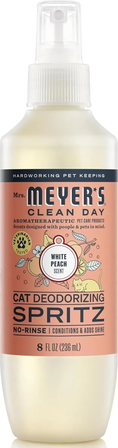 MRS. MEYER'S Clean Day Cat Deodorizing Spray, White Peach Scent, 8oz