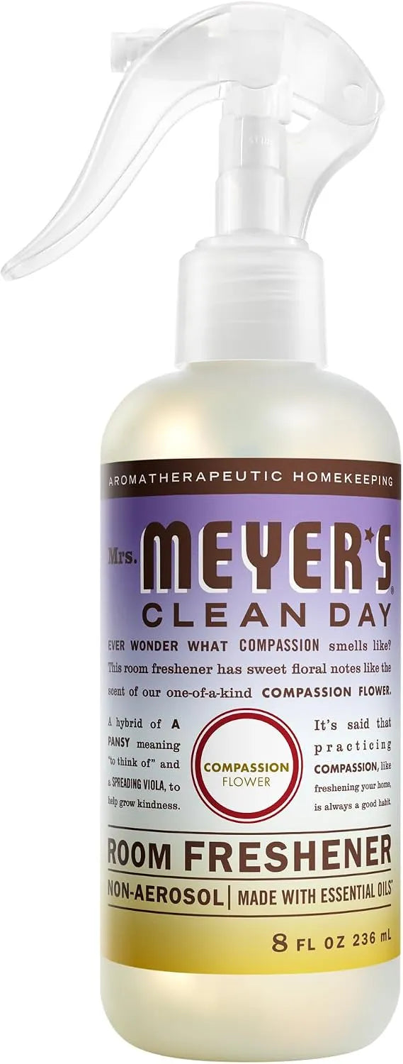 MRS. MEYER'S CLEAN DAY Room Spray, Compassion Flower Scent, 8 Fl Oz Bottle