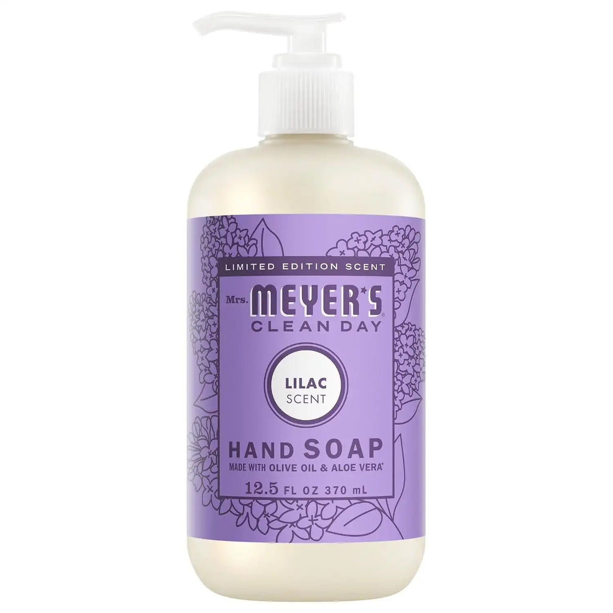 MRS. MEYER'S CLEAN DAY Hand Soap,Lilac Scent, 12.5 Fl Oz Bottle