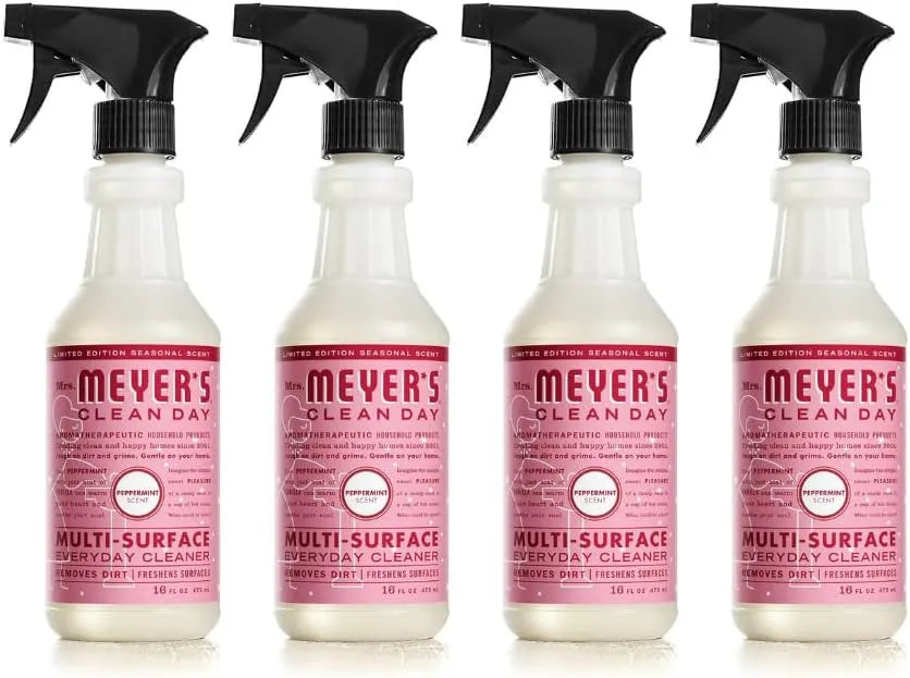 Mrs. MEYER'S Multi-Surface Cleaner, Peppermint, 16 OZ (Pack of 4)
