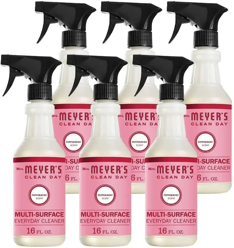 Mrs. Meyer's Multi-Surface Cleaner, Peppermint, 16 OZ (Pack of 6)