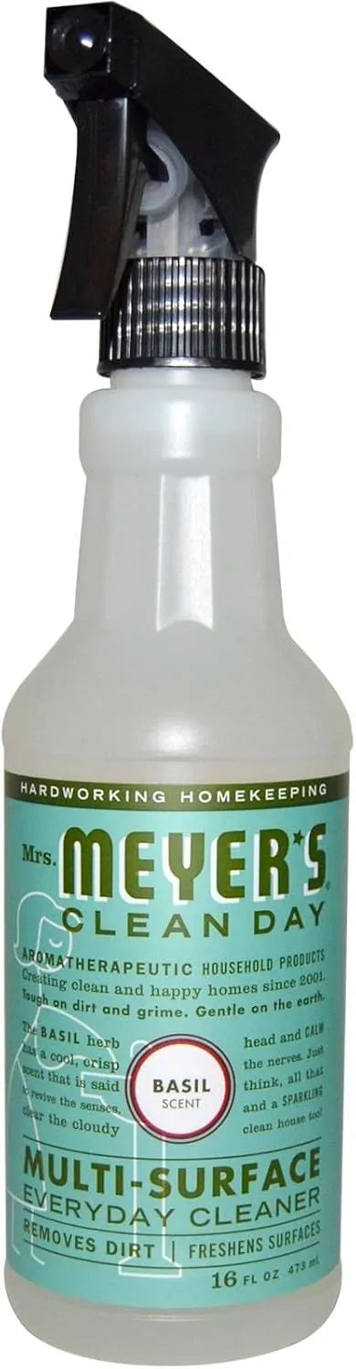 Mrs. Meyer's Clean Day All-Purpose Cleaner Spray, Basil, 16 fl. Oz (Pack of 12)