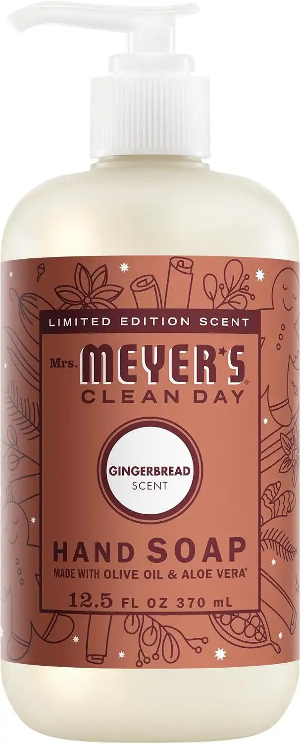 MRS. MEYER'S CLEAN DAY Hand Soap, Gingerbread Scent, 12.5 Fl Oz Bottle