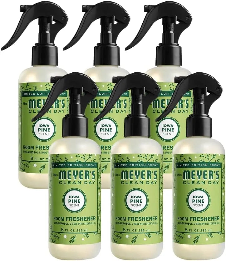 Mrs. Meyer's Clean Day Room Freshener, Iowa Pine 8 Fl Oz (Pack of 6)