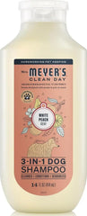 MRS. MEYER'S Clean Day 3 in 1 Dog Shampoo, White Peach Scent, 14oz