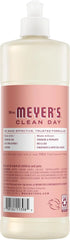MRS. MEYER'S CLEAN DAY Liquid Dish Soap, Rose Scent, 16 Fl Oz Bottle - 3 Pack | Cuts Through Grease, Removes 48-Hour Stuck on Food, Cruelty Free, Made with Essential Oils and Aloe Vera Extract