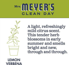 Mrs. MEYER'S Clean Day Liquid Dish Soap Refill, Lemon Verbena, 48 Fl Oz. (Pack of 12)