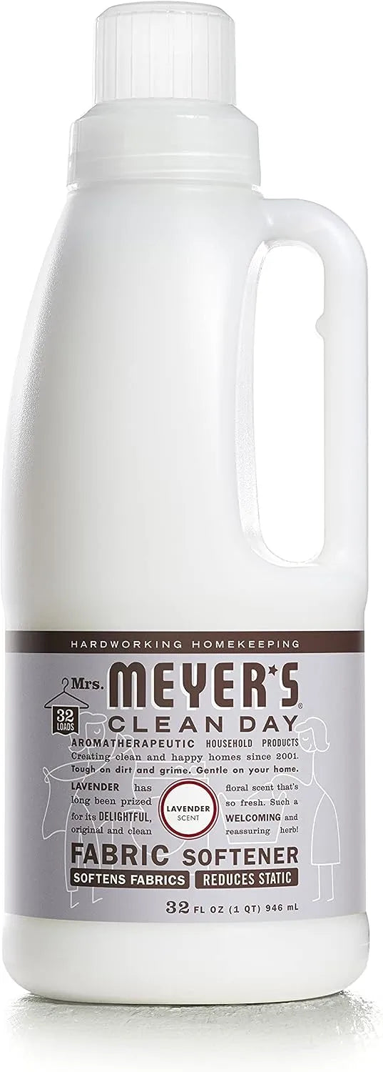 MRS. MEYER'S CLEAN DAY Liquid Fabric Softener, Made Without Parabens, Cruelty Free Formula, Lavender Scent, 32 OZ (Pack of 1)