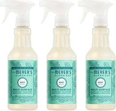 MRS. MEYER'S CLEAN DAY Multi-Surface Everyday Cleaner, Mint Scent, 16 Fl Oz Bottle - 3 Pack | Removes Dirt and Freshens Surfaces, Everyday Use, All-Purpose Cleaner, Cruelty Free, Made with Essential Oils