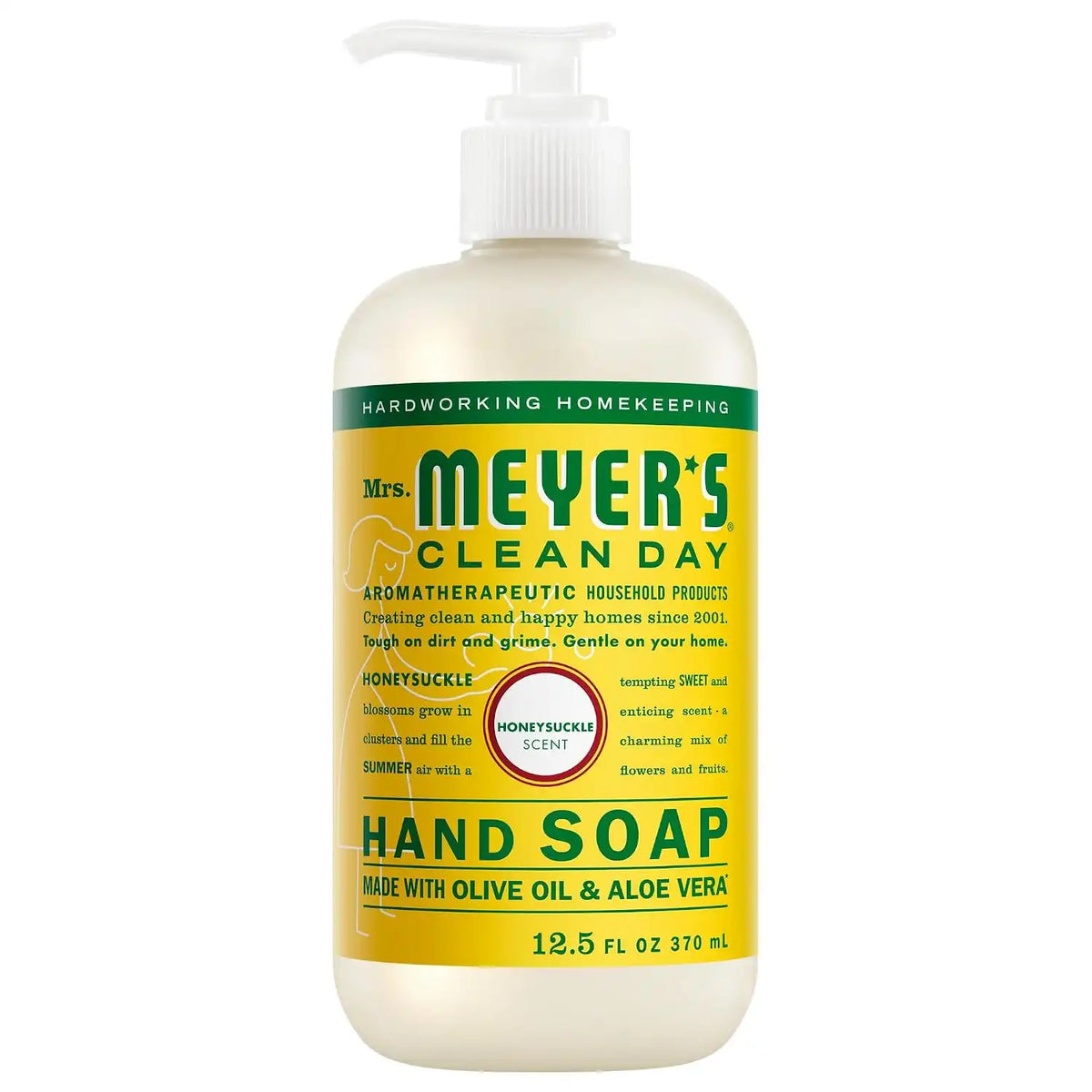 MRS. MEYER'S CLEAN DAY Hand Soap, Honeysuckle Scent, 12.5 Fl Oz Bottle