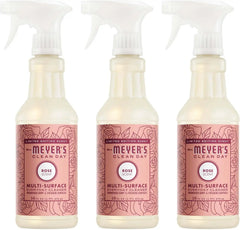 MRS. MEYER'S CLEAN DAY Multi-Surface Everyday Cleaner, Rose Scent, 16 Fl Oz Bottle - 3 Pack | Removes Dirt and Freshens Surfaces, Everyday Use, All-Purpose Cleaner, Cruelty Free, Made with Essential Oils