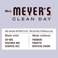 MRS. MEYER'S CLEAN DAY Lavender Soy Candle, Garden-Inspired Aromatherapy Homekeeping, 35 Hour Burn Time, Made with Essential Oils, 7.2 oz Large Glass Jar Candles (Pack of 2)