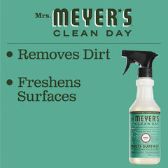 Mrs. MEYER'S CLEAN DAY Multi-Surface Everyday Cleaner, Basil Scent, 16 Fl Oz Bottle (Pack of 6)
