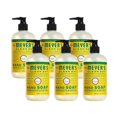 MRS. MEYER'S CLEAN DAY Hand Soap, Made with Essential Oils, Honeysuckle, 12.5 fl. oz - Pack of 6 | Moisturizing Liquid Hand Soap, Softens and Cleans Hands, Cruelty Free, Made with Essential Oils, Olive Oil, and Aloe Vera