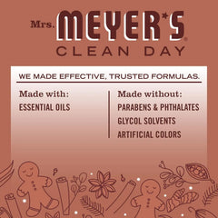 Mrs. MEYER'S CLEAN DAY Multi-Surface Everyday Cleaner, Gingerbread Scent, 16 Fl Oz Bottle, (Pack of 2)