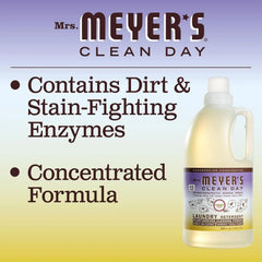 MRS. MEYER'S CLEAN DAY Laundry Detergent, Compassion Flower, 64 fl oz | Brightens Colors, Removes Tough Stains, Up to 64 Loads a Bottle, Made with Essential Oils and Stain-Fighting Enzymes