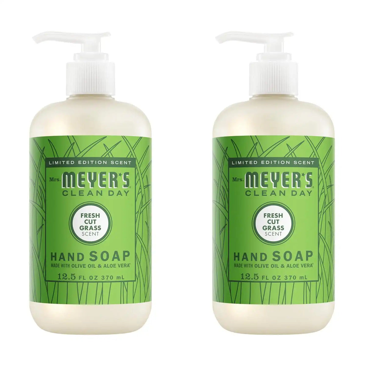 Mrs. MEYER'S Fresh Cut Grass Liquid Hand Soap 12.5 Fl Oz (Pack of 2)