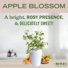 MRS. MEYER'S CLEAN DAY Vinegar Gel Cleaning Spray, Bathroom Use, No-Rinse Formula, Apple Blossom, 16 Fl Oz, (Pack of 2)