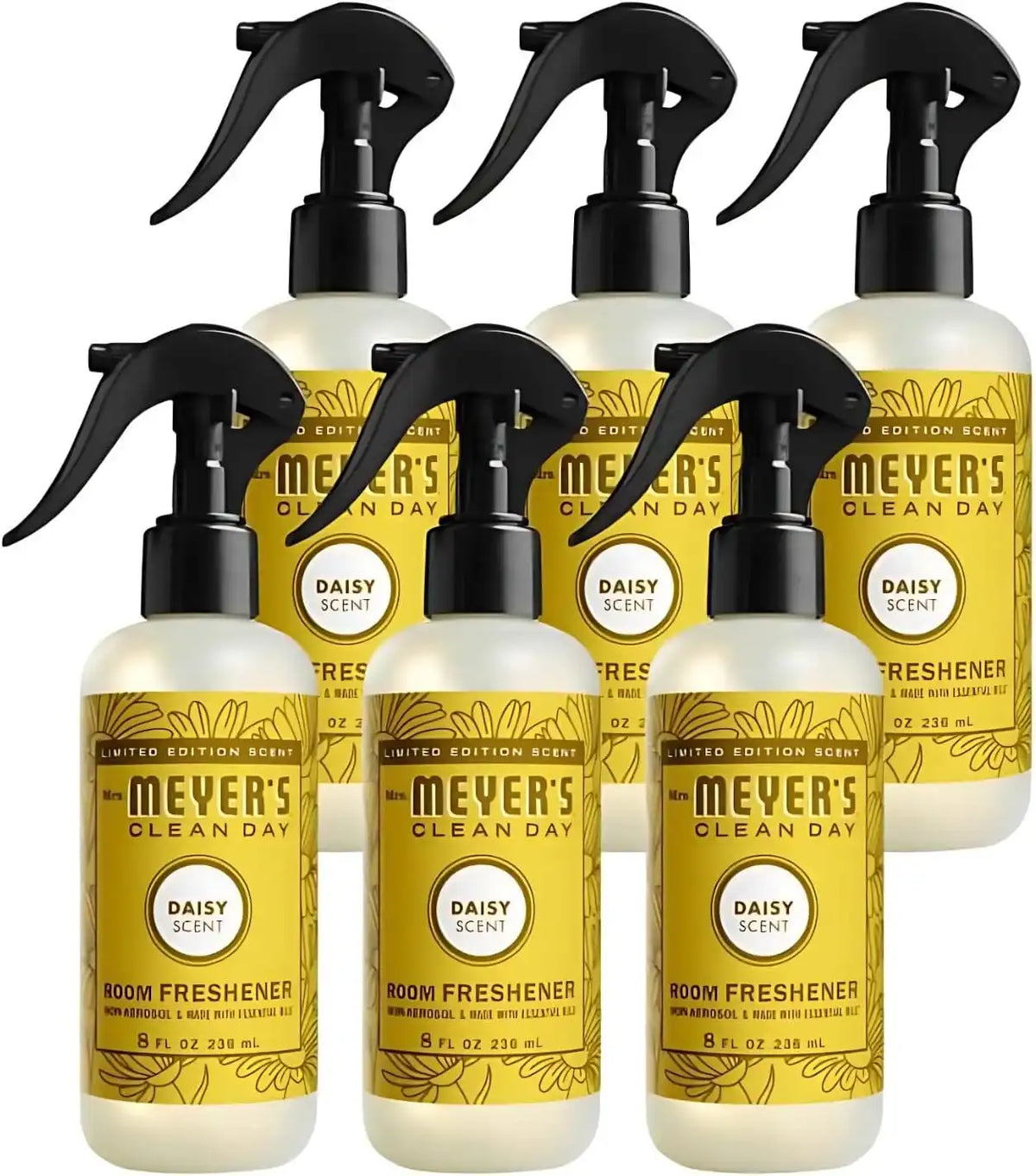 Mrs. Meyer's Clean Day Room Freshener, Daisy, 8 Oz (Pack of 6)