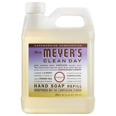 MRS. MEYER'S CLEAN DAY Liquid Hand Soap Refill, Compassion Flower, 33 fl oz | Moisturizing Liquid Hand Soap, Softens and Cleans Hands, Cruelty Free, Made with Essential Oils, Olive Oil, and Aloe Vera