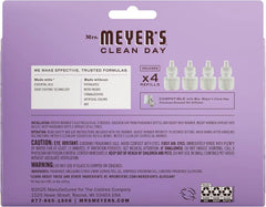 MRS. MEYER'S CLEAN DAY Scented Oil Refills, Compassion Flower, 4 Refills | Air Freshener Refills for Home, 0.67oz Recyclable Glass Refills, Works with Mrs. Meyer's Plug In Diffuser (Sold Separately)