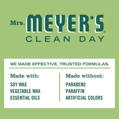 MRS. MEYER'S Clean Day Soy Aromatherapy Candle, 35 Hour Burn Time, Made with Soy Wax and Essential Oils, Limited Edition Iowa Pine, 7.2 oz - Pack of 2 | Fills Home with Long-Lasting Scent, 35 Hour Burn Time per Candle, Made with Soy Wax