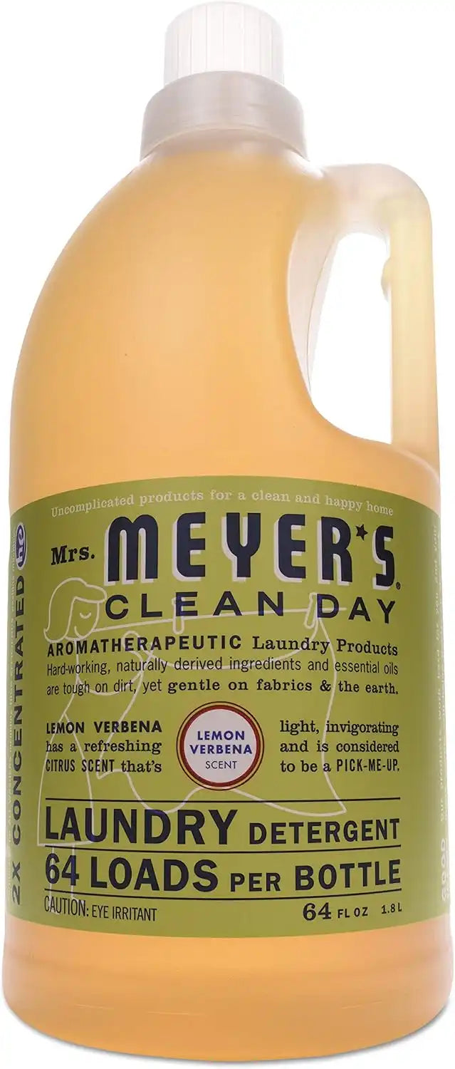 Mrs Meyers Laundry Detergent, Lemon Verbena Scent, 64 Oz (Pack of 6)