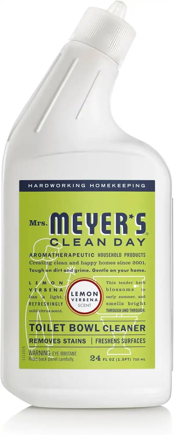 MRS. MEYER'S CLEAN DAY Liquid Toilet Bowl Cleaner, Stain Removing, Lemon Verbena, 24 oz | Stain Removing, Septic Safe, Cruelty Free, Made with Essential Oils