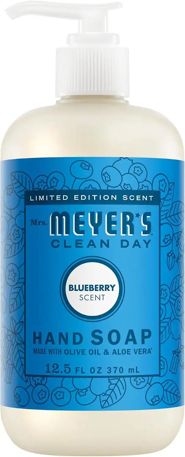 MRS. MEYER'S CLEAN DAY Hand Soap, Blueberry Scent, 12.5 Fl Oz Bottle