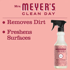 MRS. MEYER'S CLEAN DAY Multi-Surface Cleaner, Rose, 16 fl oz, 6 Pack | Removes Dirt and Freshens Surfaces, Everyday Use, All-Purpose Cleaner, Cruelty Free, Made with Essential Oils