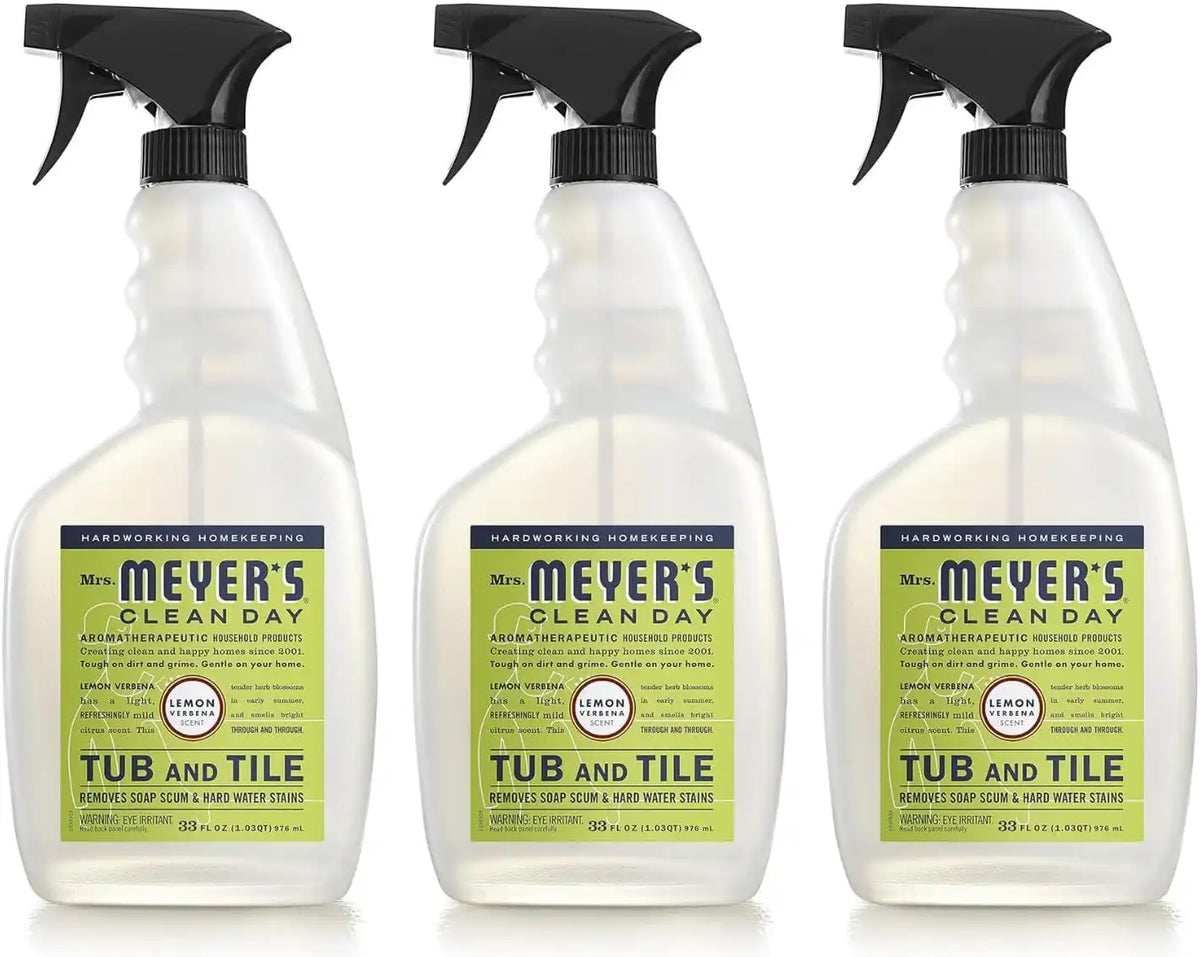 Mrs. MEYER'S Clean Day Tub and Tile Cleaner, Lemon Verbena, 33 Fluid Ounce (Pack of 3)