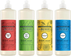 Mrs. MEYER'S Clean Day Dish Soap 16 FL OZ Each, Fresh Cut Grass, Tomato Vine, Dandelion, Blueberry, 1 CT (Variety Pack)