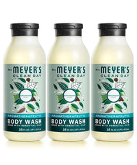 MRS. MEYER'S CLEAN DAY Moisturizing Body Wash for Women and Men, Shower Gel Formula Made with Essential Oils, Birchwood, 16 oz - Pack of 3