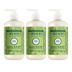 MRS. MEYER'S CLEAN DAY Hand Soap, Iowa Pine Scent, 12.5 Fl Oz Bottle - 3 Pack | Moisturizing Liquid Hand Soap, Softens and Cleans Hands, Cruelty Free, Made with Essential Oils, Olive Oil, and Aloe Vera